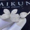 Custom Jewelry Pasquale Bruni Giardini Segreti Single Flower Collier in 18k White Gold with Diamonds 15302B