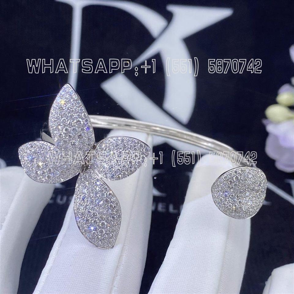 Custom Jewelry Pasquale Bruni Giardini Segreti Small Flower Bracelet in 18k White Gold with Diamonds 15259B-S