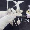 Custom Jewelry Pasquale Bruni Petit Garden Earrings in 18k White Gold with Diamonds, Medium Flower 15441B