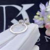 Custom Jewelry Pasquale Bruni Petit Garden Ring in 18k White Gold with Diamonds, Medium Flower 15370B-11