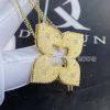 Custom Jewelry Roberto Coin 18k Yellow Gold Venetian Princess Large Cut-Out Diamond Flower Long Necklace 7772021AY30X