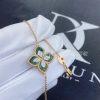 Custom Jewelry Roberto Coin Princess Flower Bracelet with Diamonds and Malachite ADV888BR1837
