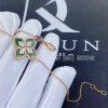 Custom Jewelry Roberto Coin Princess Flower Bracelet with Diamonds and Malachite ADV888BR1837