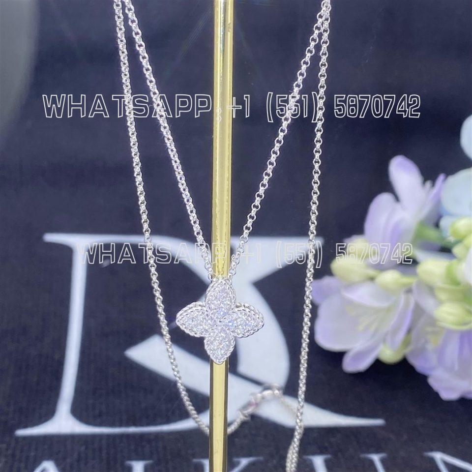 Custom Jewelry Roberto Coin Princess Flower Pendant with Diamonds 14mm ADR777CL0680