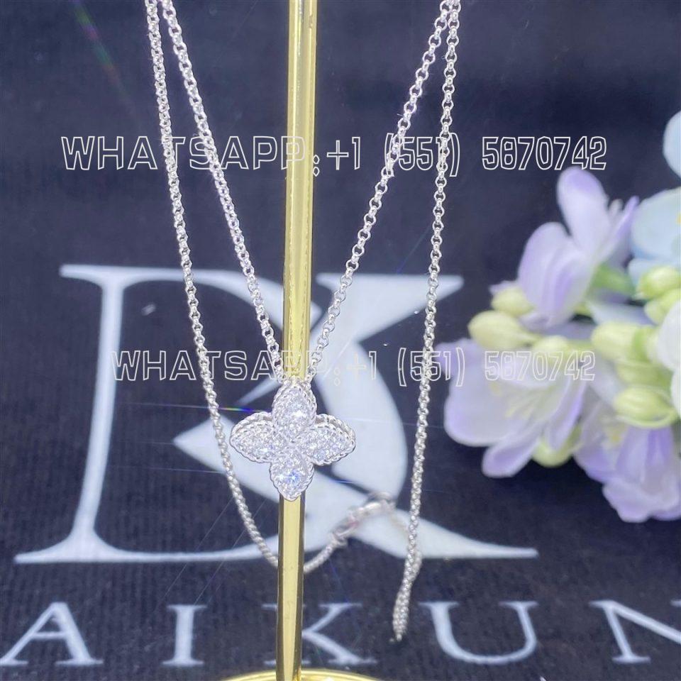Custom Jewelry Roberto Coin Princess Flower Pendant with Diamonds 14mm ADR777CL0680