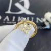 Custom Jewelry Roberto Coin Princess Ring with Diamonds and 18K Yellow Gold ADR777RI2854