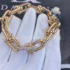 Custom Jewelry Tiffany HardWear Link Bracelet 18k rose gold with round brilliant diamonds 60451095