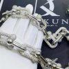 Custom Jewelry Tiffany HardWear Link Necklace in White Gold with Pavé Diamonds