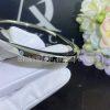 Custom Jewelry Tiffany Lock Bangle in White Gold with Diamond Accents 70425068