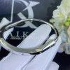 Custom Jewelry Tiffany Lock Bangle in White Gold with Diamond Accents 70425068