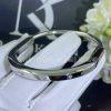 Custom Jewelry Tiffany Lock Bangle in White Gold with Diamond Accents 70425068