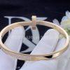 Custom Jewelry Tiffany T T1 Hinged Bangle in Rose Gold and Pavé Diamonds 67792815