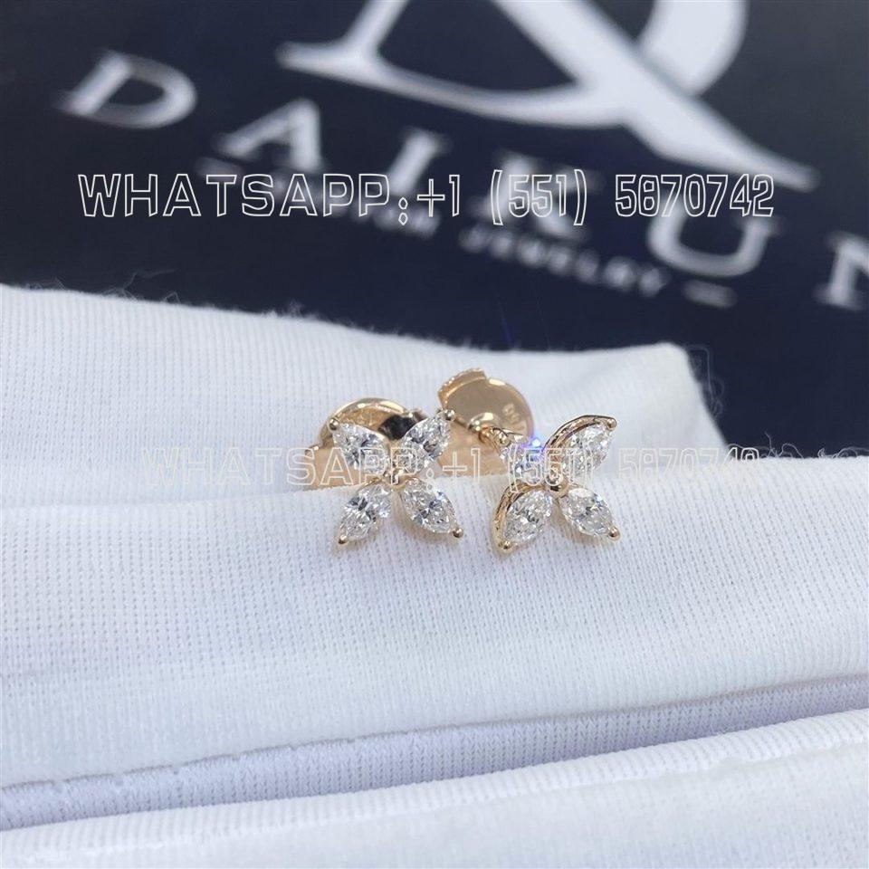Custom Jewelry Tiffany Victoria™ Earrings 18k rose gold with marquise diamonds 60148995