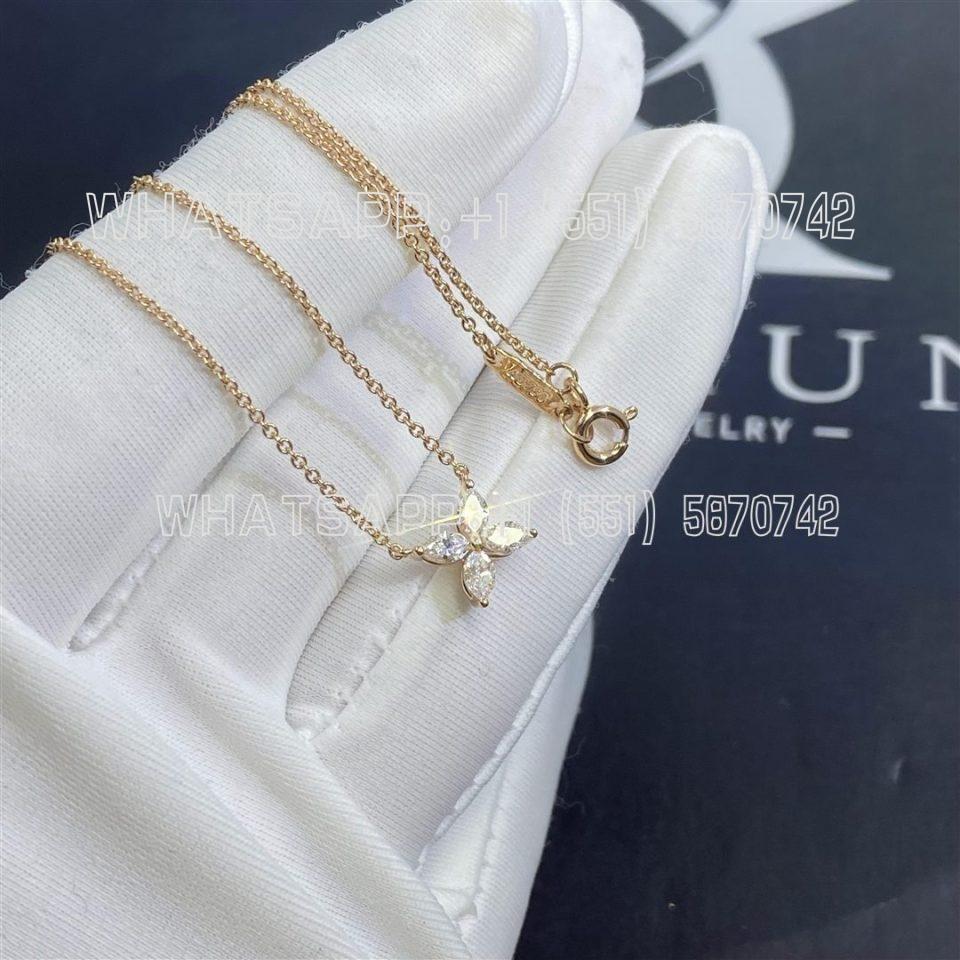 Custom Jewelry Tiffany Victoria® Pendant 18k rose gold with marquise diamonds 60011631