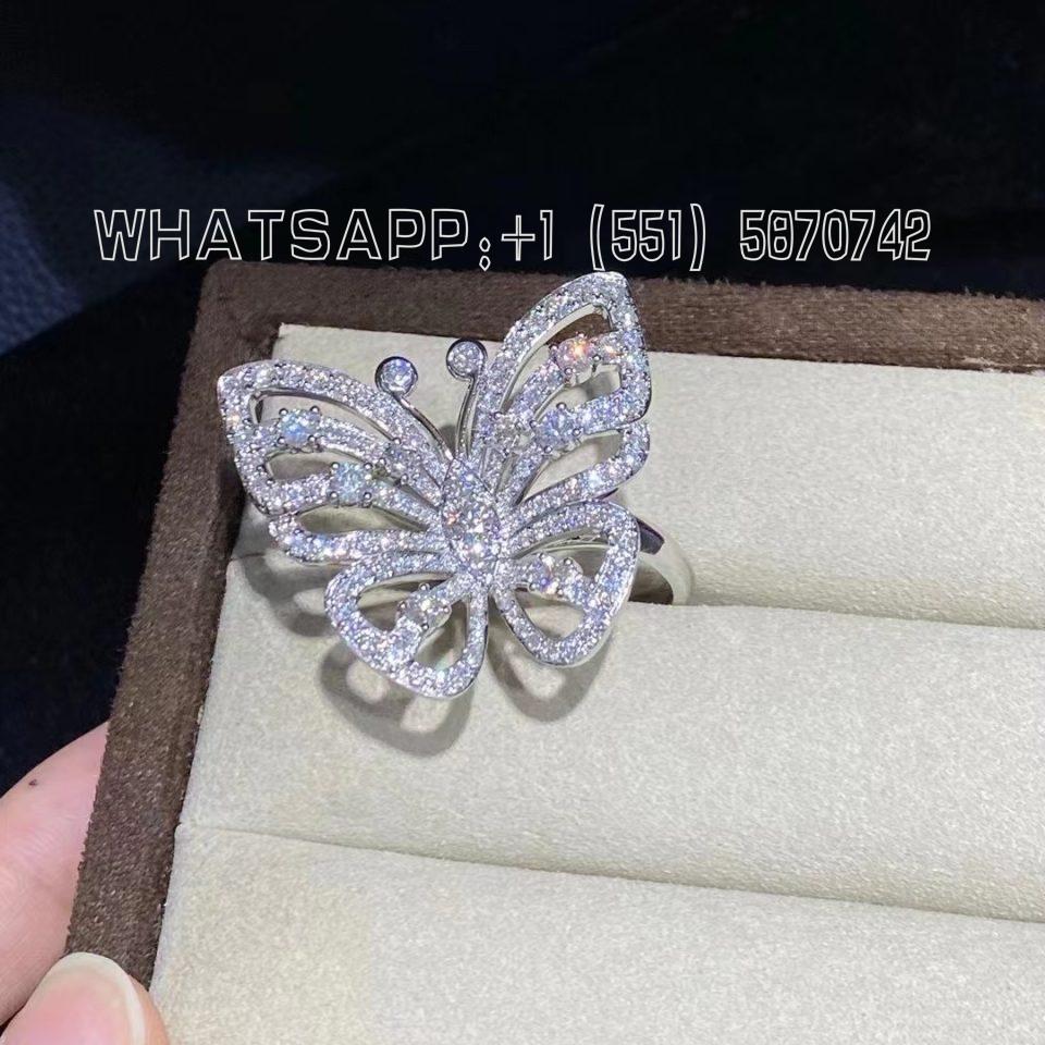 Custom Jewelry Van Cleef & Arpels Butterfly Flying Butterfly Between the Finger ring VCARA13500