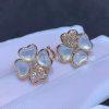 Custom Jewelry Van Cleef & Arpels Cosmos earrings, small model 18K rose gold, Diamond and Mother-of-pearl VCARO5BX00