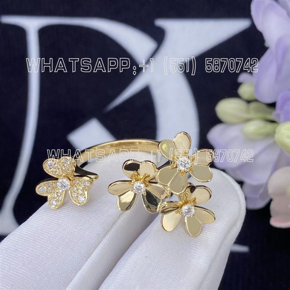 Custom Jewelry Van Cleef & Arpels Frivole Between the Finger Ring 18K yellow gold and Diamond VCARP3W500