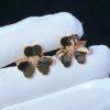 Custom Jewelry Van Cleef & Arpels Frivole earrings, small model 18K Rose Gold and Diamond