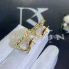 Custom Jewelry Van Cleef & Arpels Magic Alhambra earrings 18K yellow gold and Carnelian