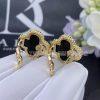 Custom Jewelry Van Cleef & Arpels Magic Alhambra earrings 18K yellow gold and Onyx VCARA44300
