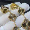 Custom Jewelry Van Cleef & Arpels Magic Alhambra Earrings, 3 Motifs guilloché 18K yellow gold