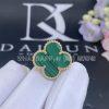 Custom Jewelry Van Cleef & Arpels Magic Alhambra ring 18K yellow gold and Malachite VCARO3AV00