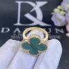 Custom Jewelry Van Cleef & Arpels Magic Alhambra ring 18K yellow gold and Malachite VCARO3AV00