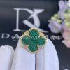 Custom Jewelry Van Cleef & Arpels Magic Alhambra ring 18K yellow gold and Malachite VCARO3AV00