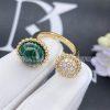 Custom Jewelry Van Cleef & Arpels Perlée couleurs Between the Finger ring 18K yellow gold, Diamond and Malachite VCARO9SU00