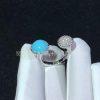 Custom Jewelry Van Cleef & Arpels Perlée couleurs Between the Finger ring Diamond and Turquoise VCARO9SW00