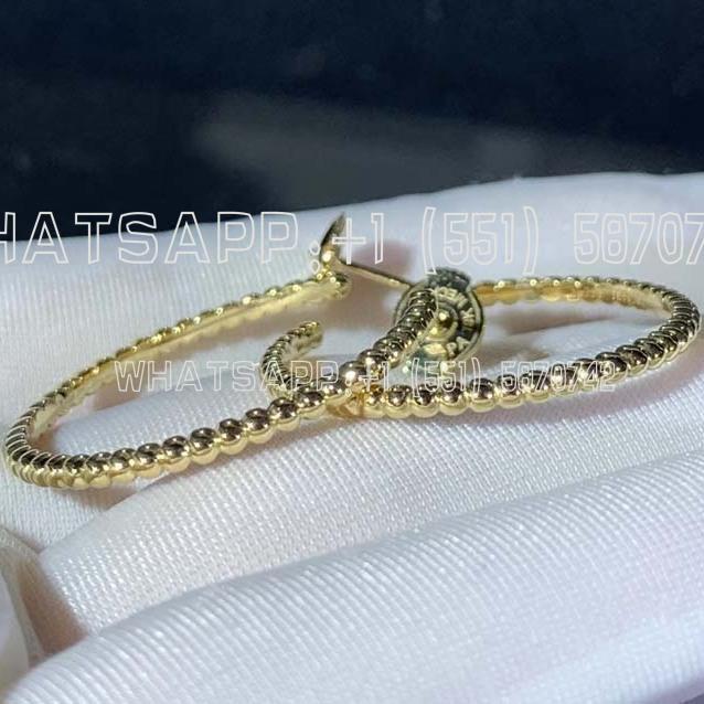 Custom Jewelry Van Cleef & Arpels Perlée pearls of gold hoop earrings, small model 18K yellow gold VCARO3YD00
