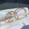 Custom Jewelry Van Cleef & Arpels Perlée pearls of gold hoop earrings, small model 18K yellow gold VCARO3YD00