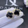 Custom Jewelry Van Cleef & Arpels Pure Alhambra earrings 18K yellow gold and Onyx VCARB14000