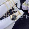 Custom Jewelry Van Cleef & Arpels Pure Alhambra pendant in 18K yellow gold and Onyx VCARB13900