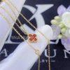 Custom Jewelry Van Cleef & Arpels Sweet Alhambra Pendant Yellow Gold Carnelian VCARN59M00