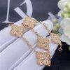 Custom Jewelry Van Cleef & Arpels Vintage Alhambra bracelet 5 motifs 18K rose gold VCARN9T300