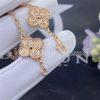 Custom Jewelry Van Cleef & Arpels Vintage Alhambra bracelet 5 motifs 18K rose gold VCARN9T300