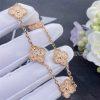 Custom Jewelry Van Cleef & Arpels Vintage Alhambra bracelet 5 motifs 18K rose gold VCARN9T300