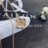 Custom Jewelry Van Cleef & Arpels Vintage Alhambra pendant in 18K Rose gold and Diamond VCARP2R300