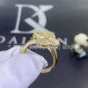 Custom Jewelry Van Cleef & Arpels Vintage Alhambra ring guilloché 18K yellow gold VCARP6I300