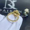 Custom Jewelry Van Cleef & Arpels Vintage Alhambra ring guilloché 18K yellow gold VCARP6I300