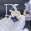 Custom Jewelry Van Cleef & Arpels Vintage Alhambra Ring in 18K Yellow gold and Agate