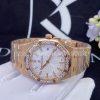 Custom Watches Audemars Piguet Royal Oak Selfwinding 34mm Rose Gold Silver Dial Diamond Bezel 77451OR.ZZ.1361OR.03