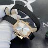Custom Watches Harry Winston Emerald Collection 18K rose gold and white Dial Quartz Watch anthracite gray satin Bracelet