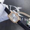 Custom Watches Harry Winston Emerald Collection 18K rose gold and white Dial Quartz Watch anthracite gray satin Bracelet