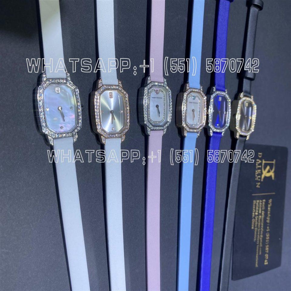 Custom Watches Harry Winston Emerald Collection 18K rose gold and white Dial Quartz Watch EMEQHM18RR001