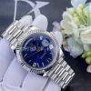 Custom Watches Rolex Day-Date 40mm Watch 18K White Gold Blue Dial M228239-0007