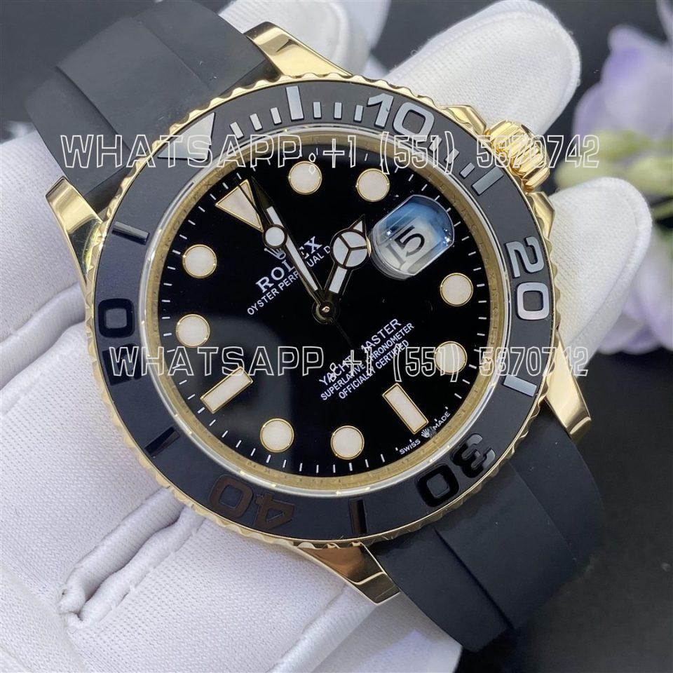 Custom Watches Rolex Yacht-Master Automatic Chronometer 42mm Black Dial 18k Yellow Gold Men's Watch M226658-0001
