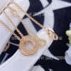 Custom Jewelry Bulgari B.zero1 necklace with 18 kt rose gold and white ceramic pendant 346082