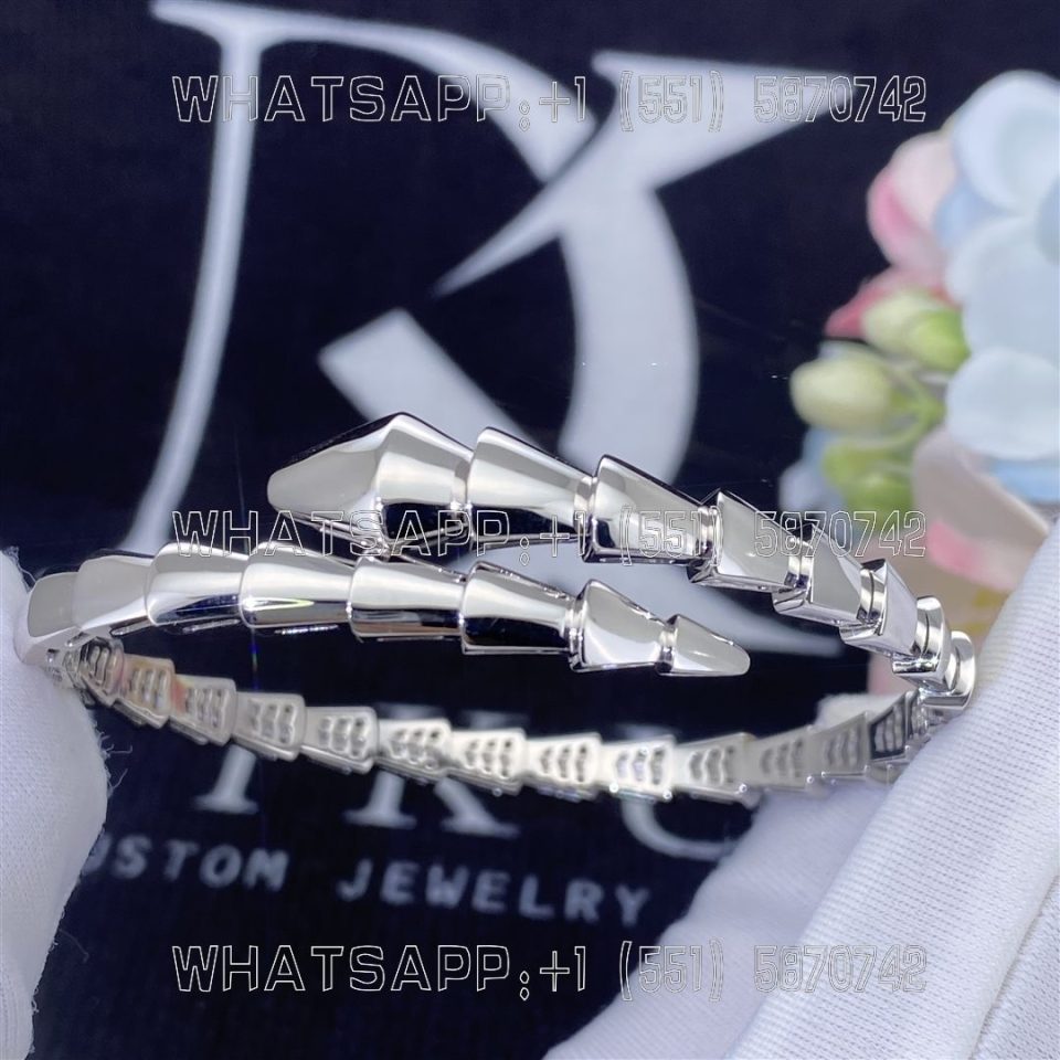 Custom Jewelry Bulgari Serpenti Viper 18 kt white gold bracelet 359404
